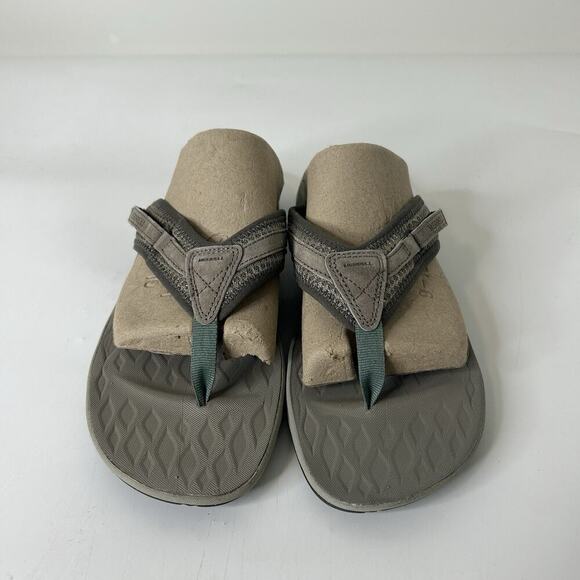 Merrell Siren 2 Womens 10 Taupe Suede Nylon Flip Flops Thong Sandals - Picture 4 of 8